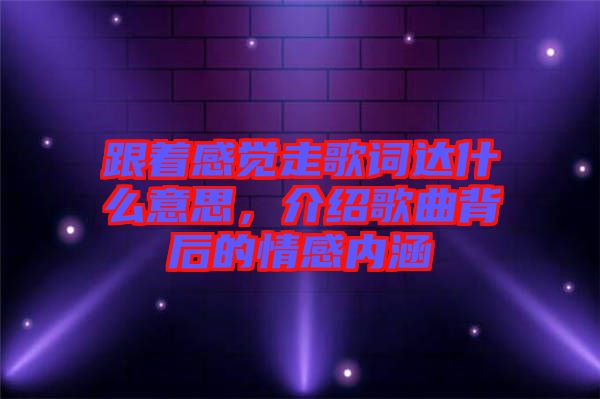 跟著感覺走歌詞達什么意思，介紹歌曲背后的情感內(nèi)涵