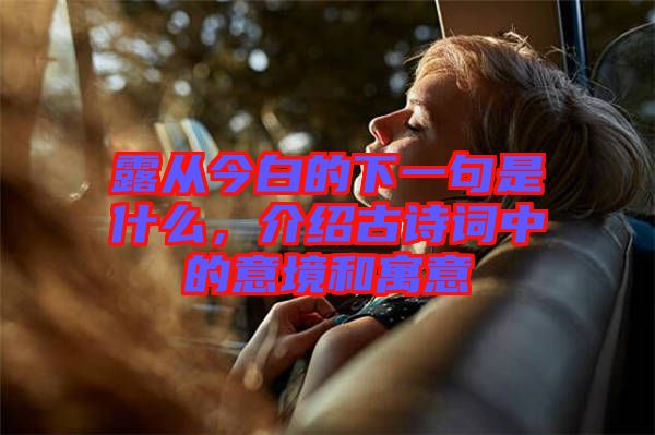 露從今白的下一句是什么，介紹古詩詞中的意境和寓意