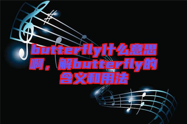 butterfly什么意思啊，解butterfly的含義和用法