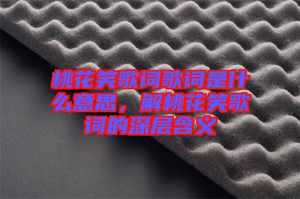 桃花笑歌詞歌詞是什么意思，解桃花笑歌詞的深層含義