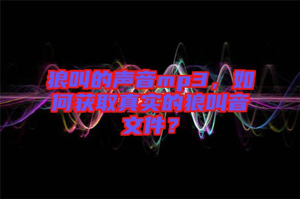 狼叫的聲音mp3，如何獲取真實(shí)的狼叫音文件？