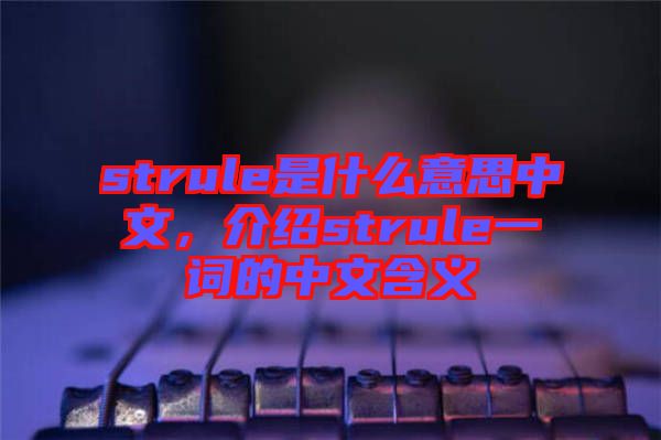 strule是什么意思中文，介紹strule一詞的中文含義