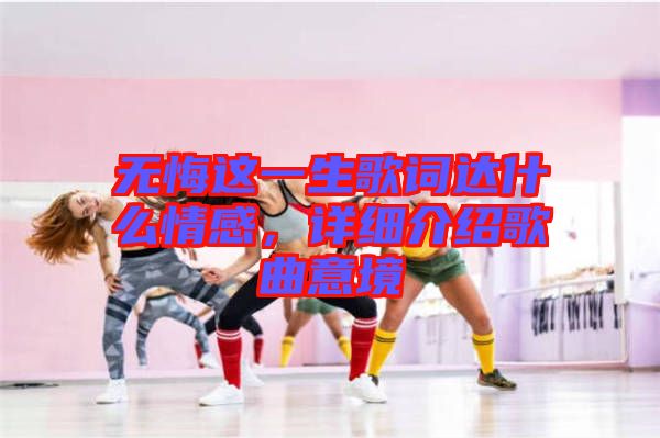 無悔這一生歌詞達(dá)什么情感，詳細(xì)介紹歌曲意境