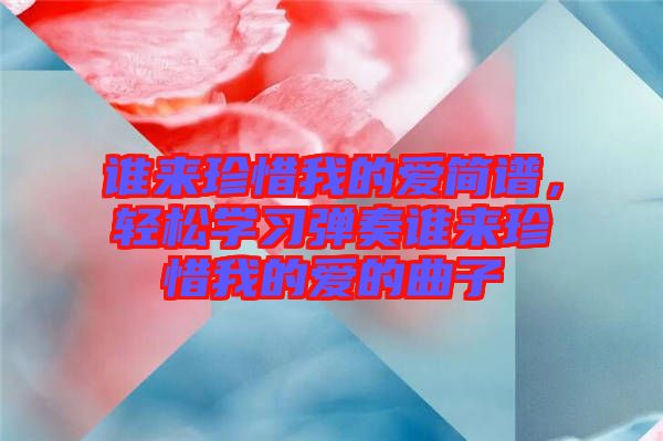 誰來珍惜我的愛簡譜，輕松學習彈奏誰來珍惜我的愛的曲子