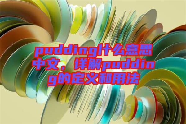 pudding什么意思中文，詳解pudding的定義和用法