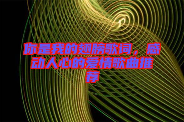 你是我的翅膀歌詞，感動人心的愛情歌曲推薦