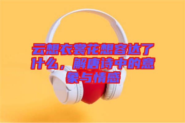 云想衣裳花想容達(dá)了什么，解唐詩中的意象與情感