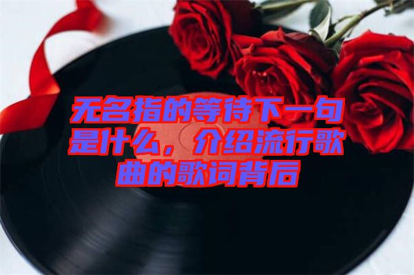 無名指的等待下一句是什么，介紹流行歌曲的歌詞背后