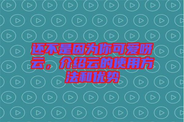 還不是因?yàn)槟憧蓯?ài)呀云，介紹云的使用方法和優(yōu)勢(shì)