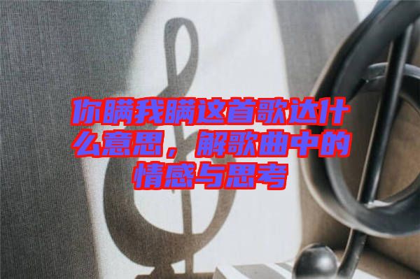 你瞞我瞞這首歌達(dá)什么意思，解歌曲中的情感與思考