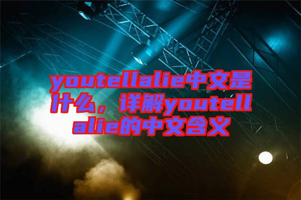 youtellalie中文是什么，詳解youtellalie的中文含義