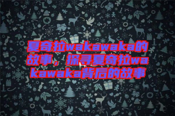 夏奇拉wakawaka的故事，探尋夏奇拉wakawaka背后的故事