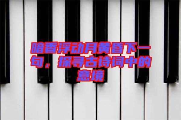 暗香浮動月黃昏下一句，探尋古詩詞中的意境