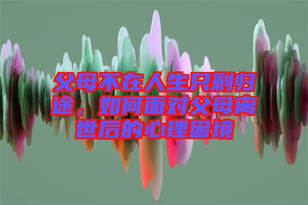 父母不在人生只剩歸途，如何面對(duì)父母離世后的心理困境