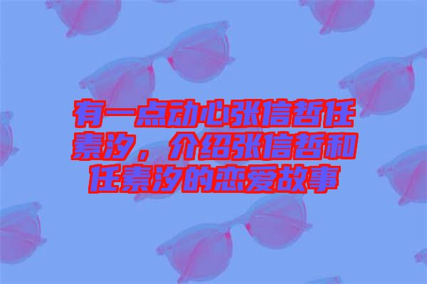 有一點動心張信哲任素汐，介紹張信哲和任素汐的戀愛故事