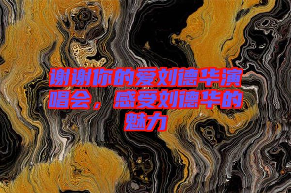 謝謝你的愛劉德華演唱會(huì)，感受劉德華的魅力