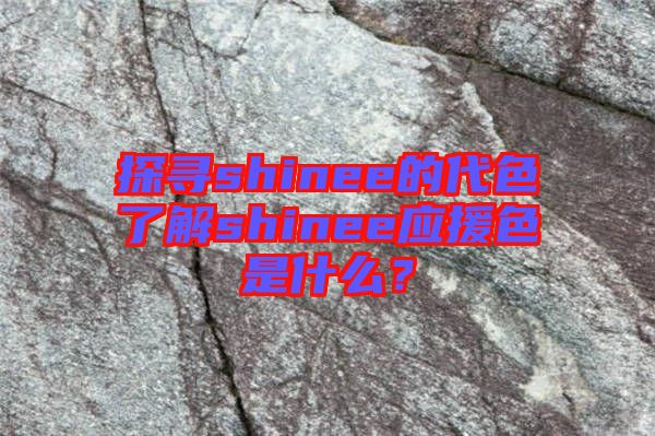 探尋shinee的代色了解shinee應援色是什么？