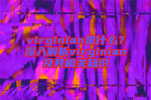 virginian是什么？深入解析virginian及其相關(guān)知識