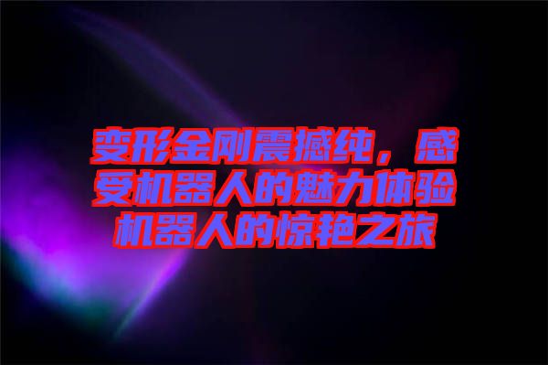 變形金剛震撼純，感受機器人的魅力體驗機器人的驚艷之旅