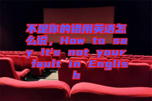 不是你的錯(cuò)用英語(yǔ)怎么說(shuō)，How to say It's not your fault in English