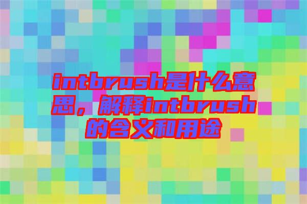 intbrush是什么意思，解釋intbrush的含義和用途