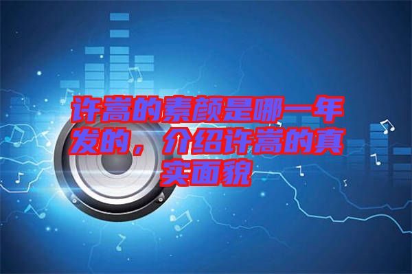 許嵩的素顏是哪一年發(fā)的，介紹許嵩的真實(shí)面貌