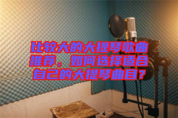 比較大的大提琴歌曲推薦，如何選擇適合自己的大提琴曲目？