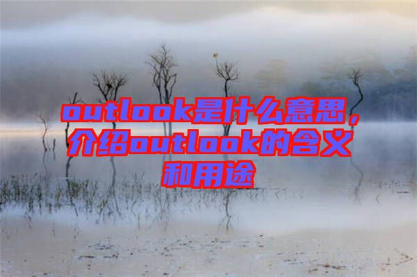 outlook是什么意思，介紹outlook的含義和用途