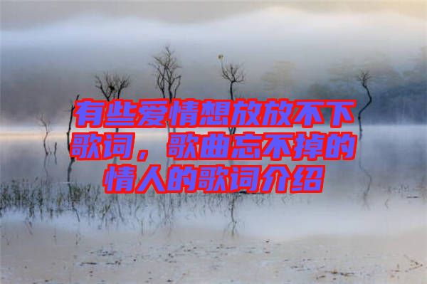 有些愛情想放放不下歌詞，歌曲忘不掉的情人的歌詞介紹