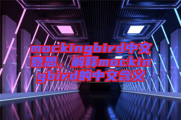 mockingbird中文意思，解釋mockingbird的中文含義