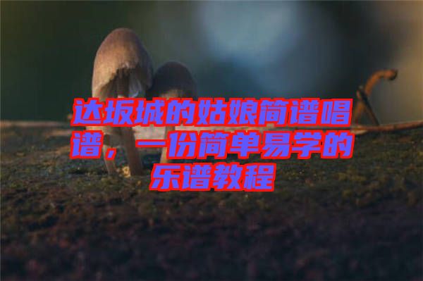 達(dá)坂城的姑娘簡(jiǎn)譜唱譜，一份簡(jiǎn)單易學(xué)的樂譜教程