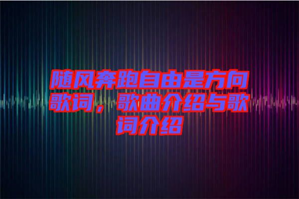 隨風(fēng)奔跑自由是方向歌詞，歌曲介紹與歌詞介紹