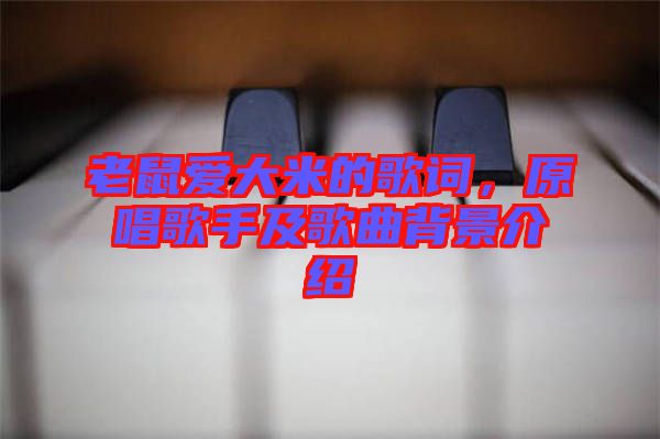 老鼠愛(ài)大米的歌詞，原唱歌手及歌曲背景介紹