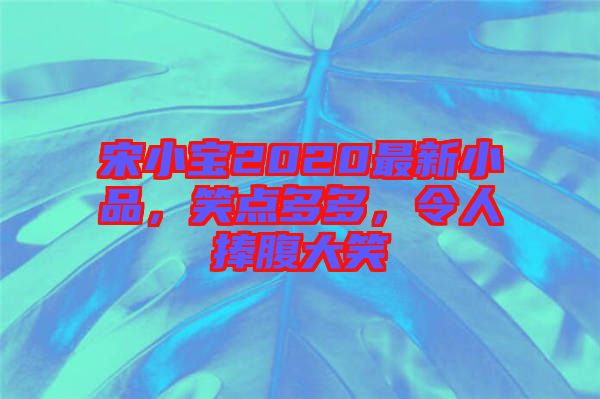 宋小寶2020最新小品，笑點(diǎn)多多，令人捧腹大笑