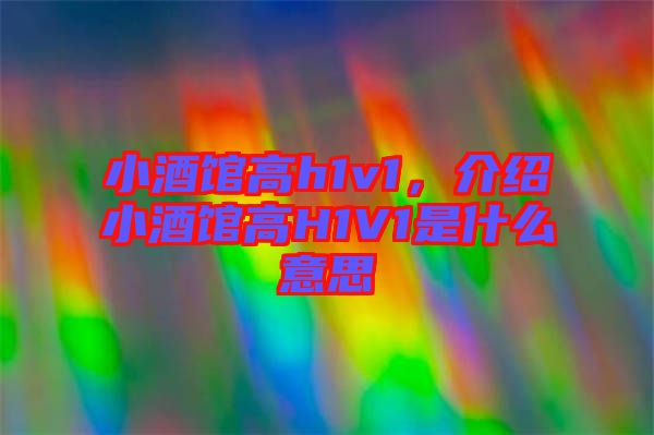 小酒館高h1v1，介紹小酒館高H1V1是什么意思