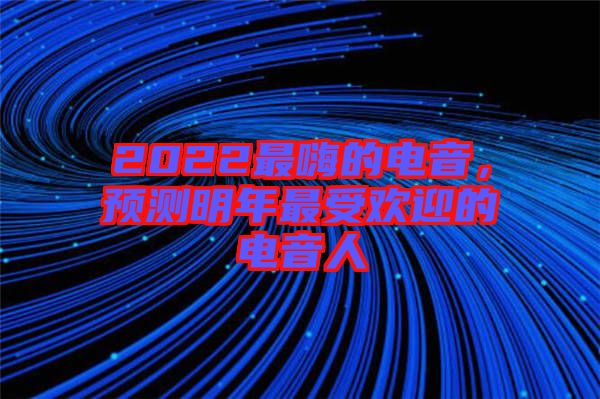 2022最嗨的電音，預(yù)測明年最受歡迎的電音人