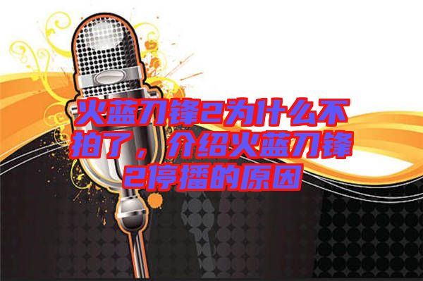 火藍(lán)刀鋒2為什么不拍了，介紹火藍(lán)刀鋒2停播的原因