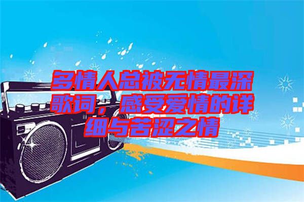 多情人總被無情最深歌詞，感受愛情的詳細(xì)與苦澀之情