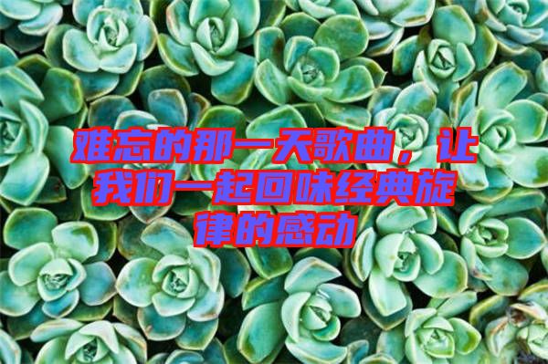 難忘的那一天歌曲，讓我們一起回味經(jīng)典旋律的感動(dòng)