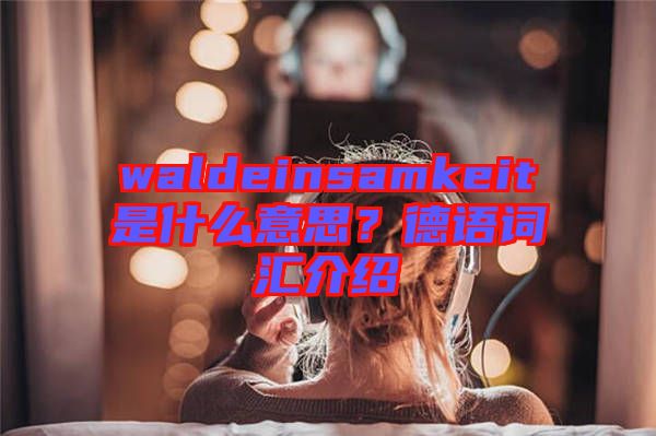 waldeinsamkeit是什么意思？德語(yǔ)詞匯介紹