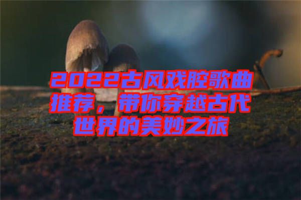 2022古風(fēng)戲腔歌曲推薦，帶你穿越古代世界的美妙之旅